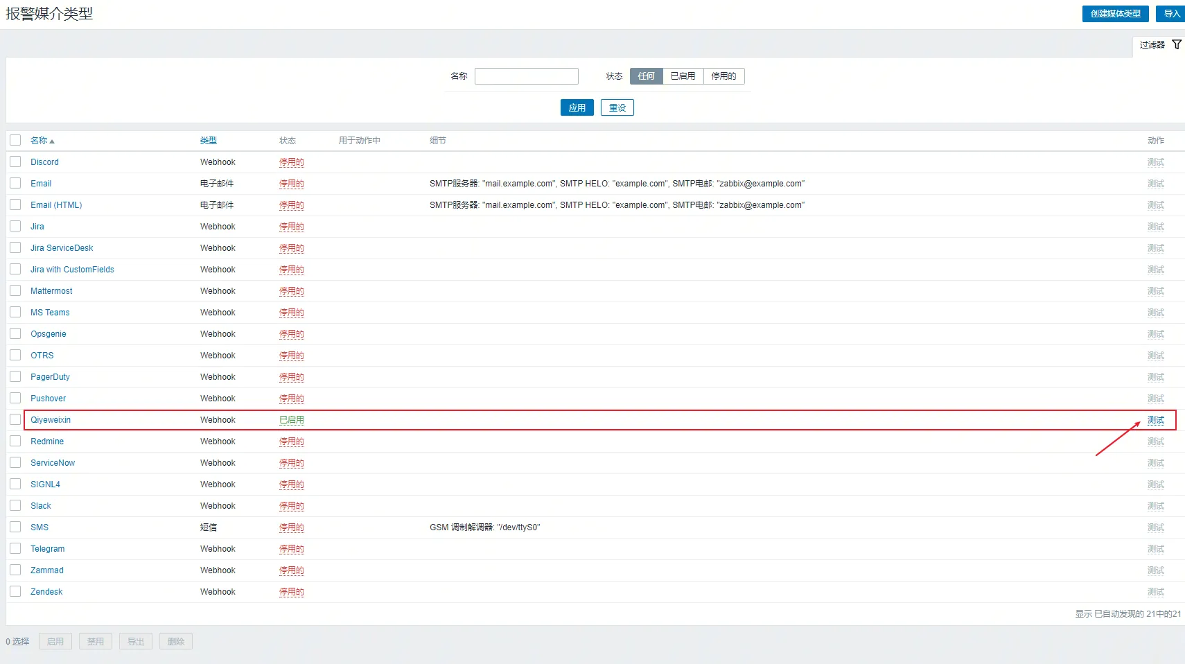 测试企业微信 WebHook 消息